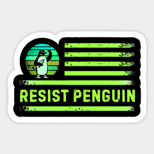 Resist-Penguin Sticker